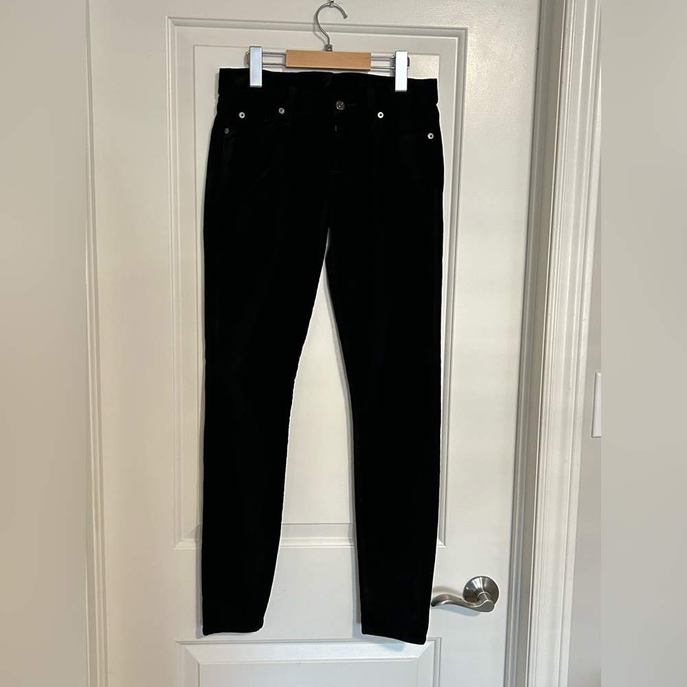 7 FOR ALL MANKIND black velvet jean. Size 27